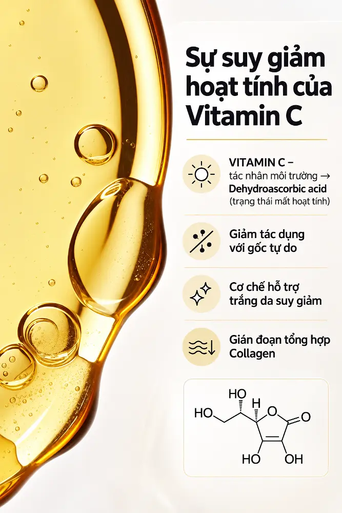 Sự suy giảm hoạt tính của Vitamin C