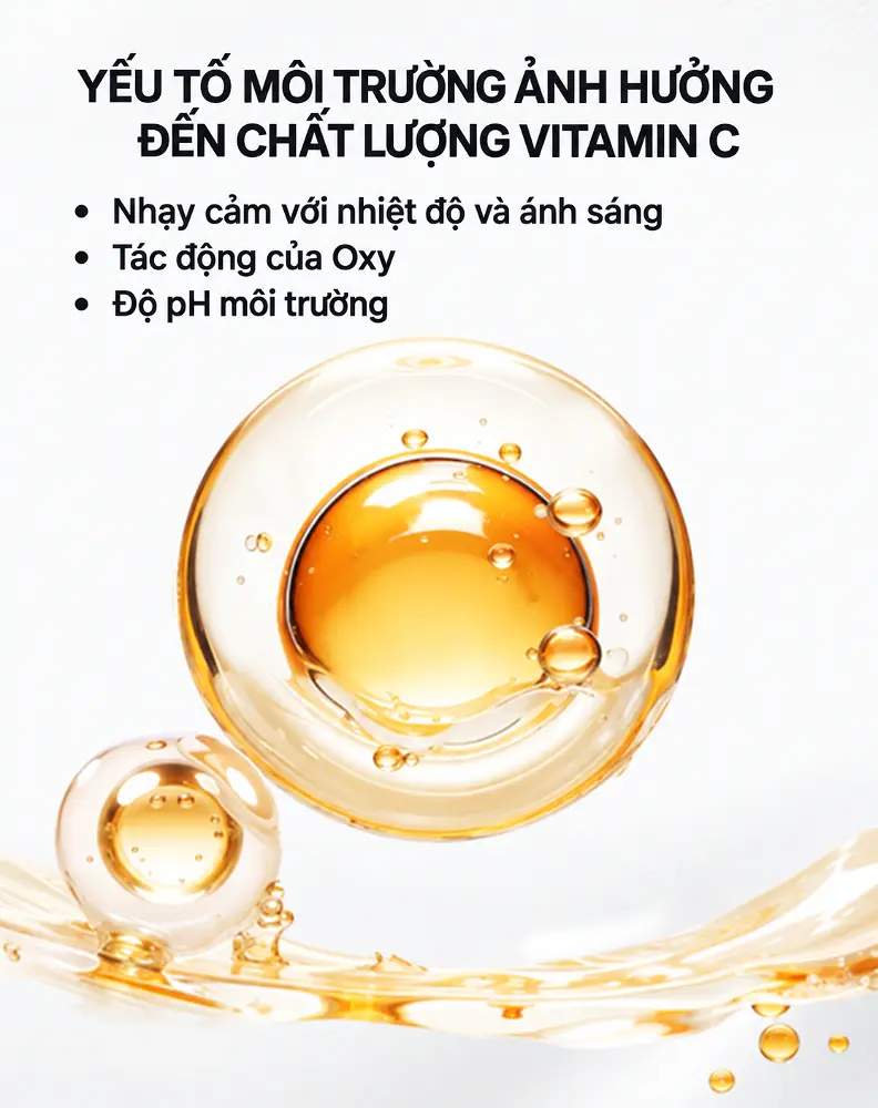 Yếu tố môi trường ảnh hưởng đến Vitamin C